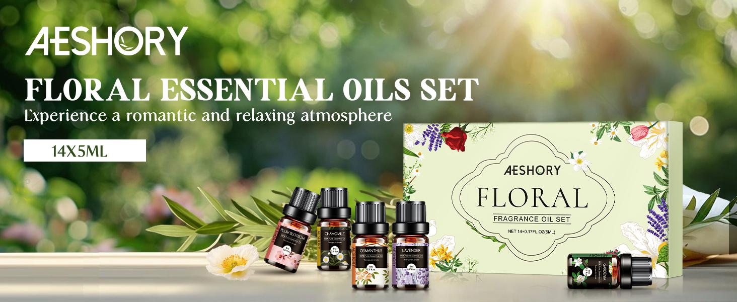 Hotel / Bakery/ Floral / Woody / Fruit Essential Oils Set (14×5ml) – Natural Fragrance Oils for Aromatherapy Diffusers & Candle Making Aromatic Scent Cookie Perfume Chocolate Cherry Coconut Cream Scented