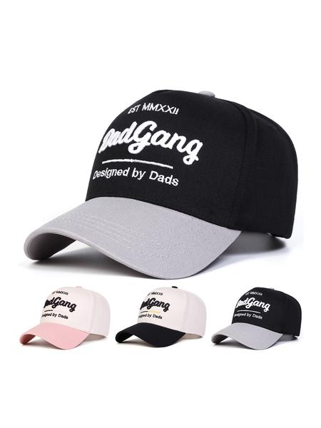 Unisex Dadgang Letter Baseball Cap, Adjustable Outdoor Sun Protection Hat, Casual Woven Fabric, Spring & Fall Travel Beach Vacation, Quality Caps