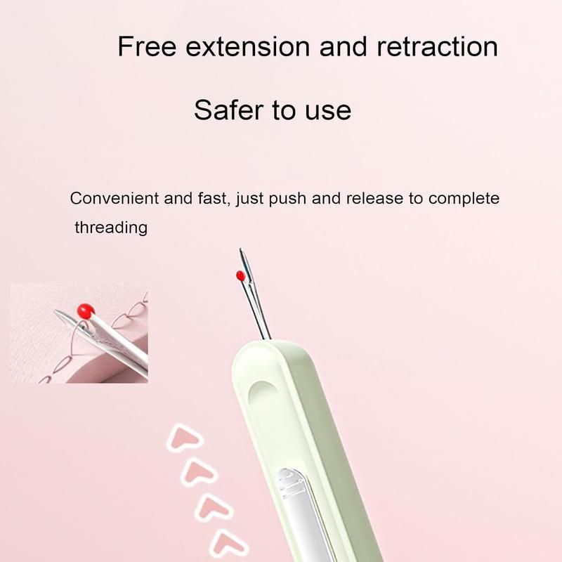 2PCS Multi-Function Needle Threader & Thread Remover Sewing Tools - Compact Set with Thread Checker, Hand Sewing Supply for Elderly Household Use