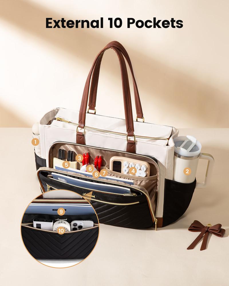 LOVEVOOK Lunch Tote Bag for Women,15.6 Inch&17.3 Inch Large Capacity Work Bag with Laptop Compartment, Teacher Tote Bag with Zipper, Handbag Insulated Bag Leakproof for Nurse, Office, College,TikTokShopStockUp LOVEVOOK Lunch Tote Bag for Women,15.6 Inch&17.3 Inch Large Capacity Work Bag with Laptop Compartment, Teacher Tote Bag with Zipper, Handbag Insulated Bag Leakproof for Nurse, Office, College,TikTokShopStockUp