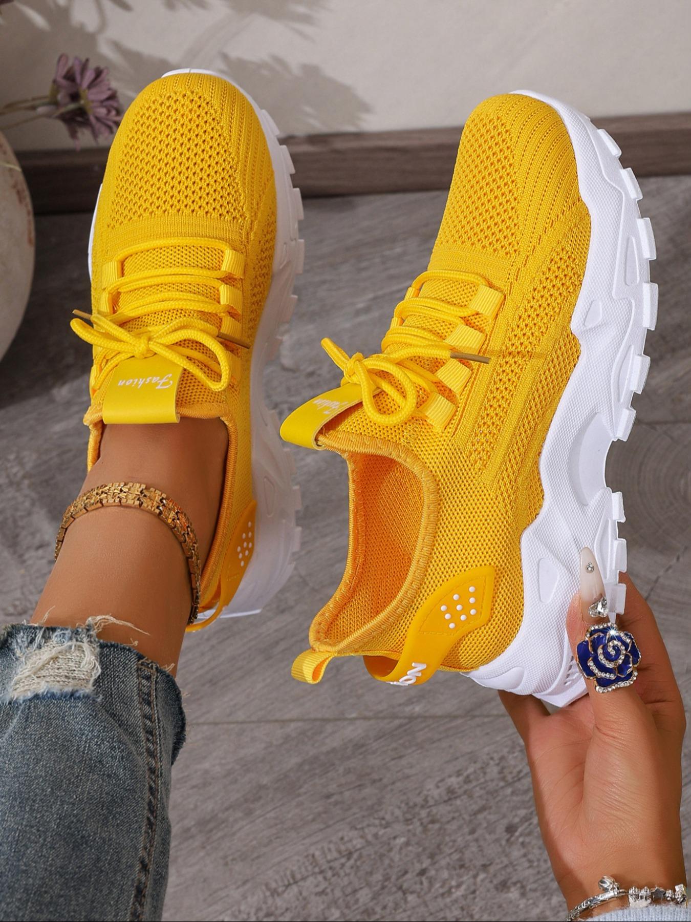 Women's Knitted Casual Sports Shoes, Winter Fashion New Lightweight Soft Sole Walking Shoes, Spring Autumn Outdoor Comfort Low Top Running Shoes, Breathable Running Sneakers