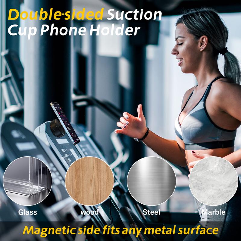 360° Rotatable Car Magnetic Phone Holder, Electric Suction Cup Vacuum Magnetic Phone Holder, Car Navigation Holder, for Windshield, Dashboard, Kitchen, Bedroom, Office, Gym, Mirror, Glass, Screens, Wall Tiles, Compatible with Magsafe iPhone & Android