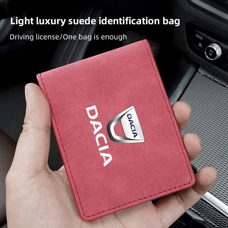 1Pcs Car Driver License Storage Bag Wallet ID Card Protective Sleeve For Dacia Logan Sandero Jogger Spring Bigster Duster Lodgy Dokker