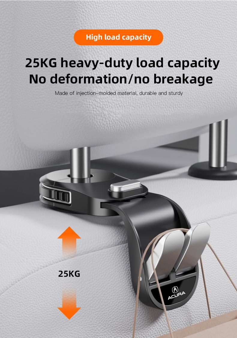 Car Seat Hook Stowing Tidying Phone Holder Hanging Hooks Car Interior Accessories For Acura ADX RDX ZDX Integra NSX MDX TLX CDX ILX RLX TL RL