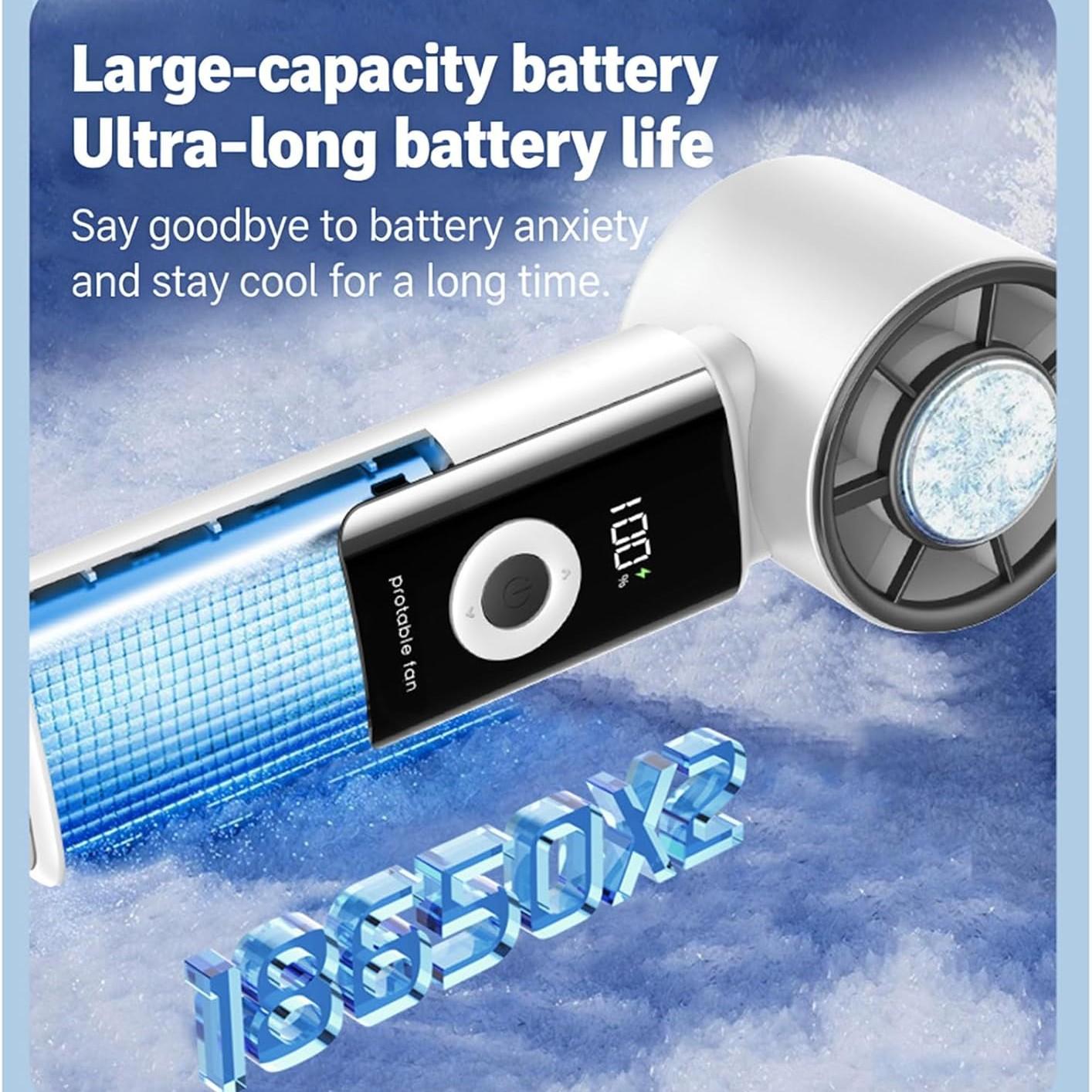 Rechargeable Handheld Fan, Foldable Cooling Device for Outdoor Activities, Portable & Lightweight Design, Ideal for Travel & Work