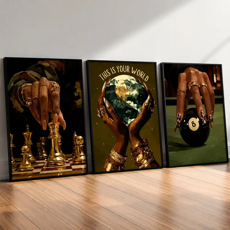 Motivational Black Woman Canvas Poster | Inspirational Wall Art for Bedroom, Office & Living Room Decor