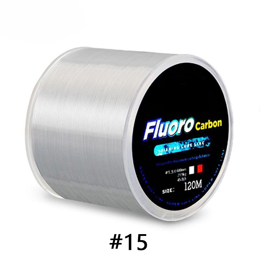 Fluorocarbon Fishing Leader Line 120m Sinking Carbon Fiber High Sensitivity Long Cast 0.20-0.60mm Diameter 7.15-45LB Strength Saltwater Freshwater Versatile Lure Line Durable High Tensile Line Kit