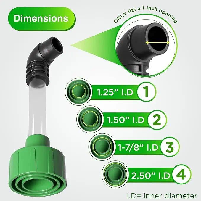 AC Drain Line Cleaner Adapter, HVAC to PVC AC Drain Line Cleaning Tool, Universal Fit, Drain Clog Remover & Unclogger, Clear Visibility