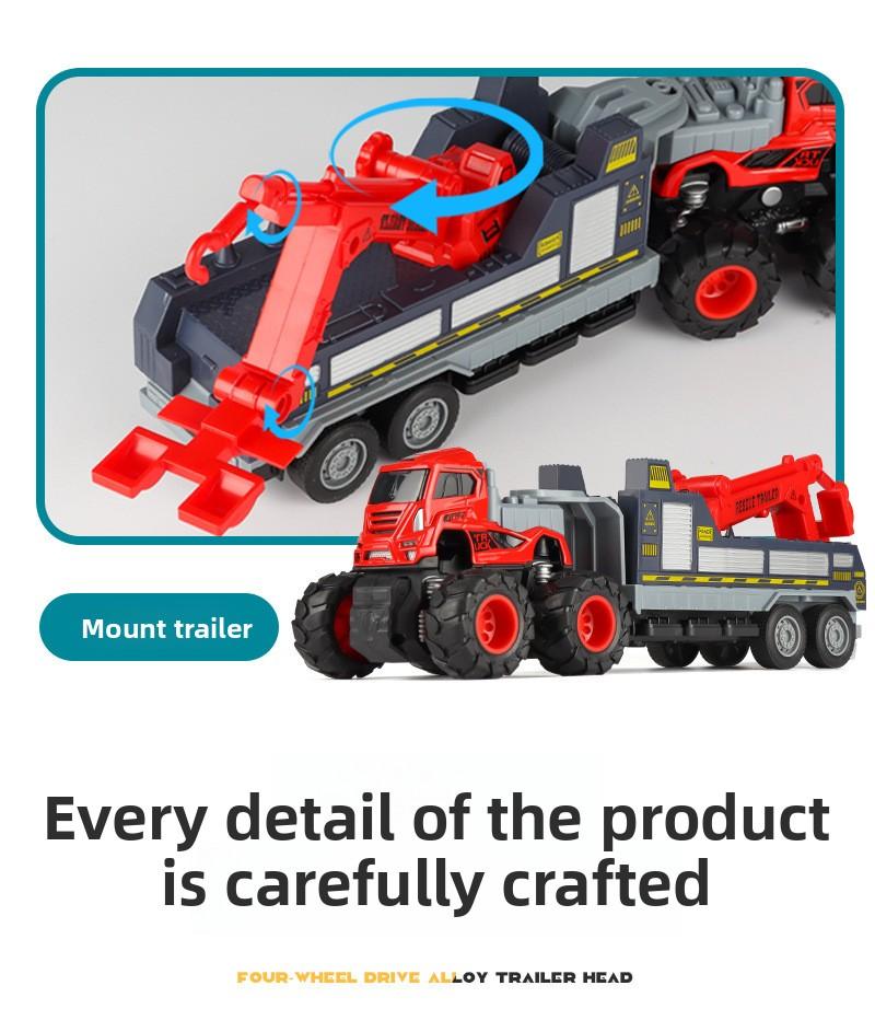 Creative gifts, toy cars, inertia container truck trailers, car model sets, Children's Day gifts, children's toy cars, toy cars, toy cars.