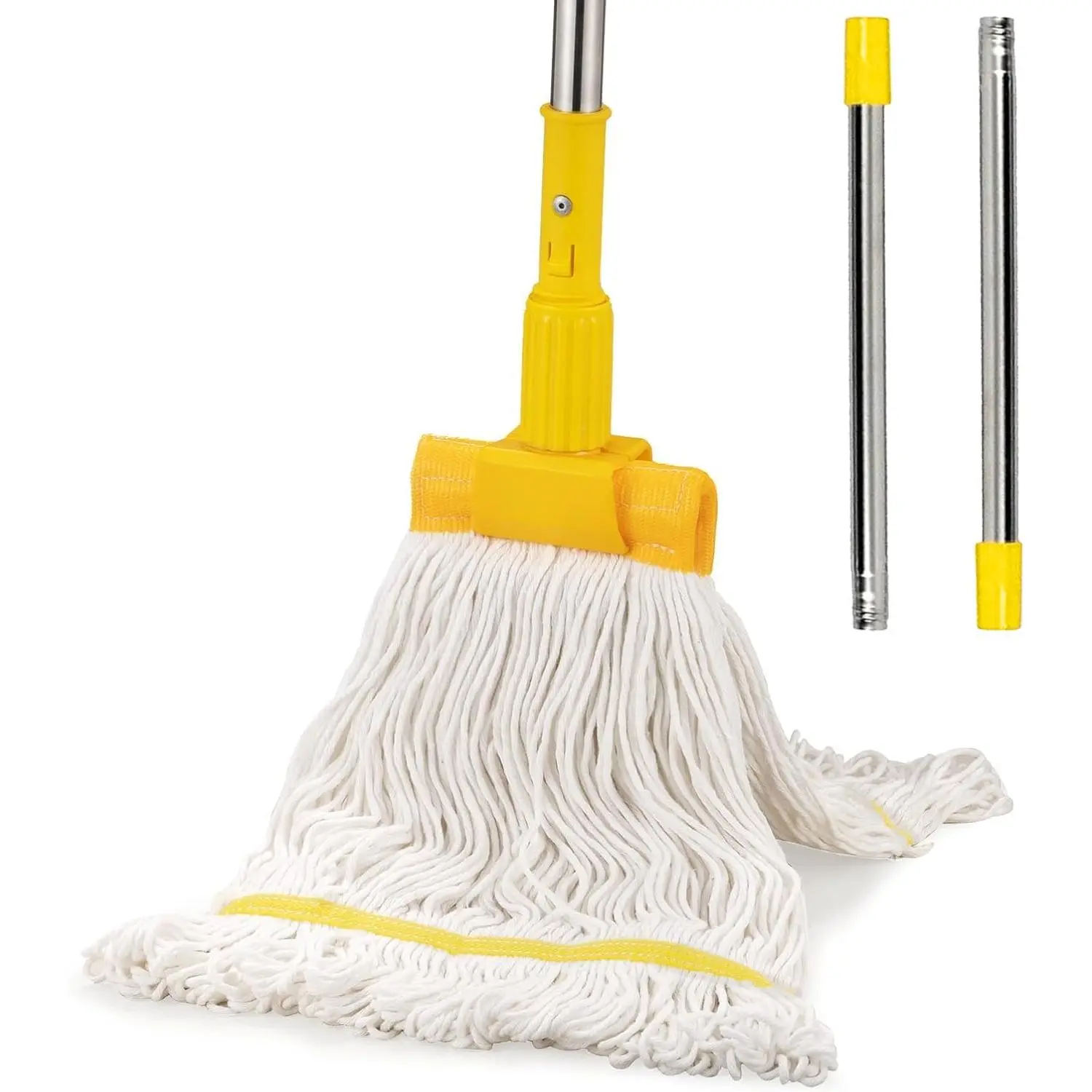 Professional Commercial Industrial Heavy Duty Mop with 48" Long Handle, Wet Commercial Mops for Floor Cleaning,,Kitchen,Office,Garage and Concrete Tile Floor