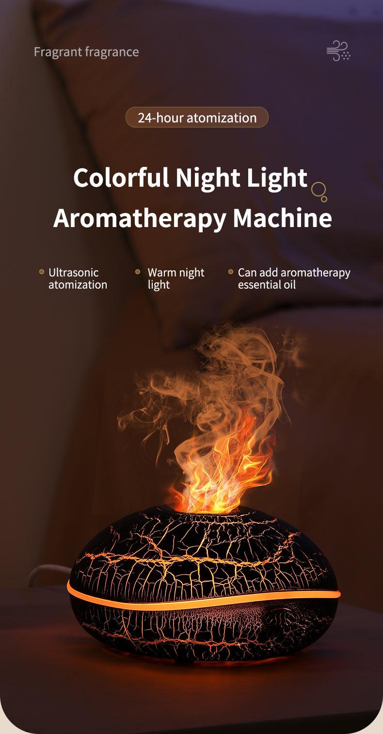 Automatic Flame Crack Aromatherapy Machine, Office Bedroom High-End Auto Spray Diffuser, Home Hotel Desktop Essential Oil Diffuser, Aromatherapy Humidifier