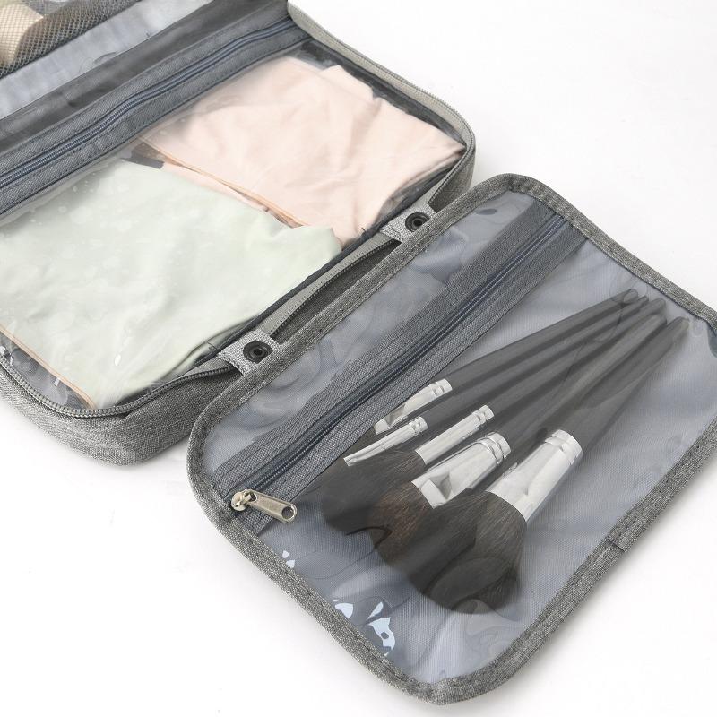 Waterproof Foldable Toiletry Bag, 1-Count Multifunctional Travel Cosmetic Organizer, Large-Capacity Portable Hanging Toiletry Bag for Business Trips, Vacations, Gym and Camping, Multifunctional Toiletry Bag