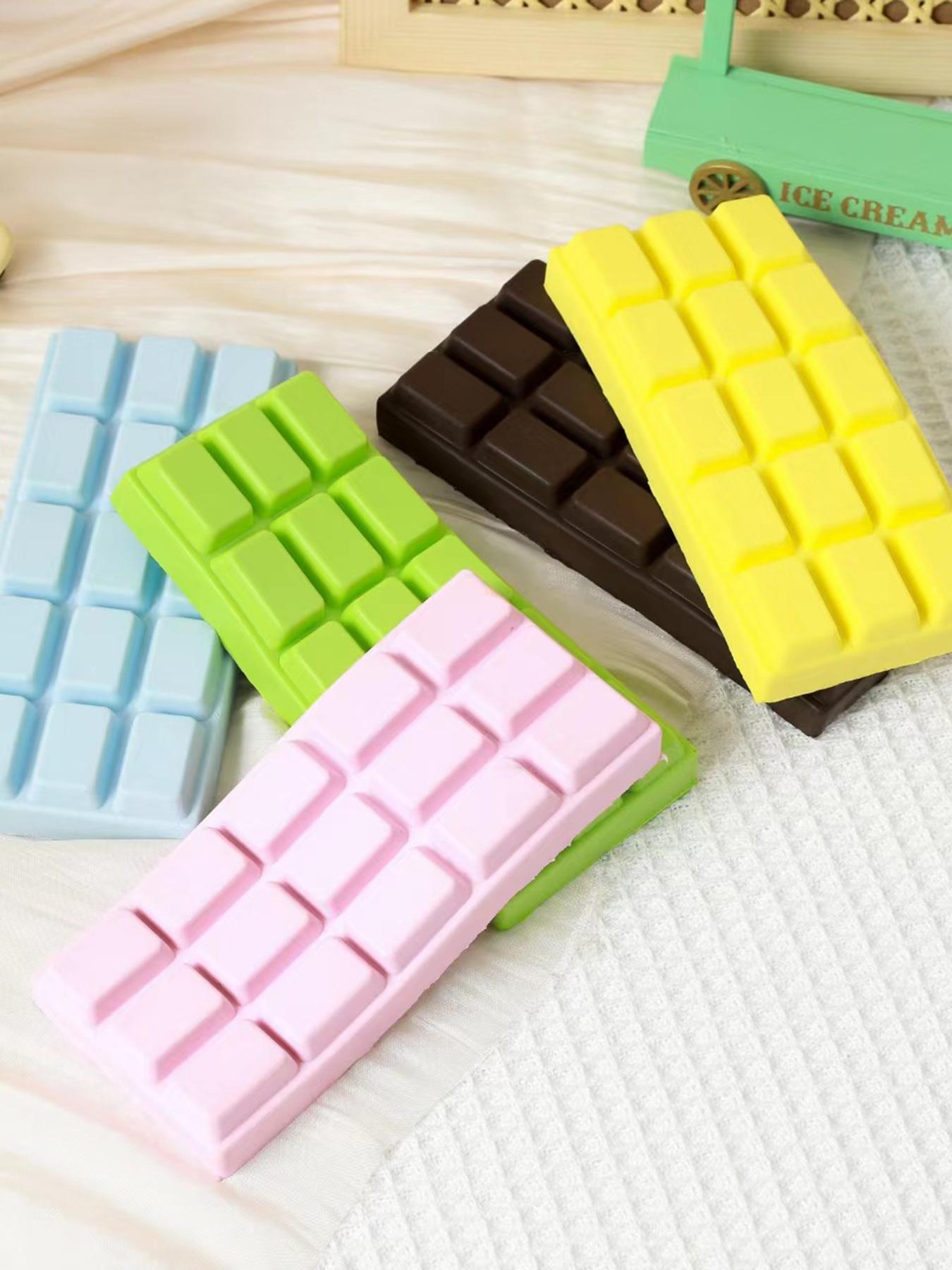 1pc-Simulation of eating and playing chocolate board slow rebound kneading music wet soft sticky hands.