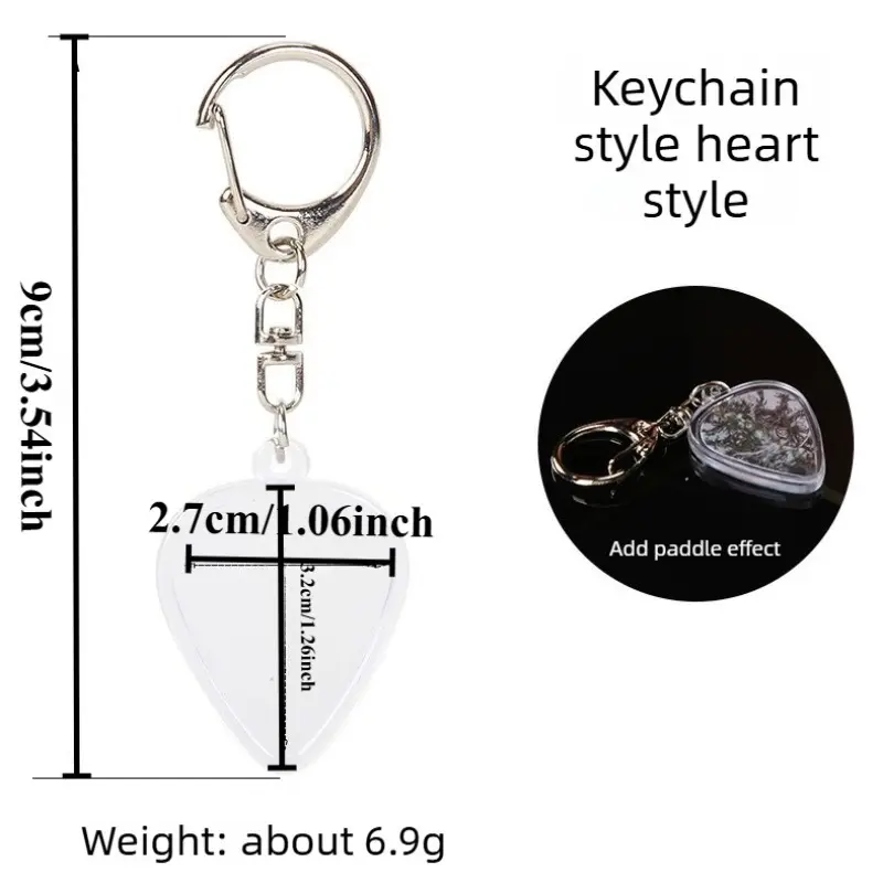 Transparent Pick Box, Pick Keychain, Guitar Pick Box, Acrylic Pendant, Storage Pendant, Guitar Pick Storage Pendant, Small Size, Suitable for Musicians To Carry Around