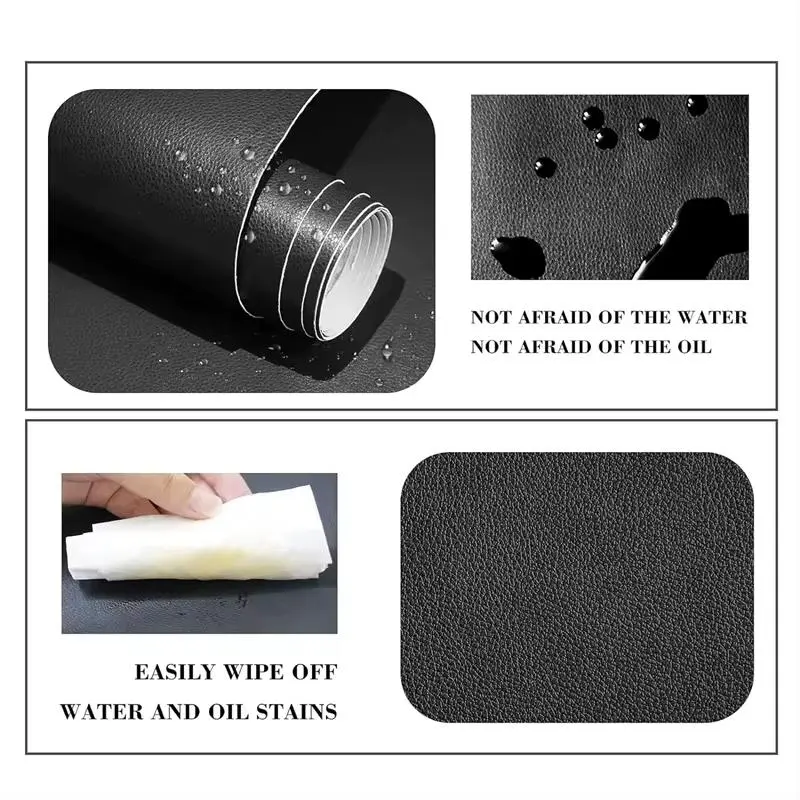 Waterproof christmas Decor Stickers 20x54inch Sofa Leather Repair Patch Self Adhesive PU Reupholster Sticker Large Leather Patches for Car Seat Furniture Fix Textured