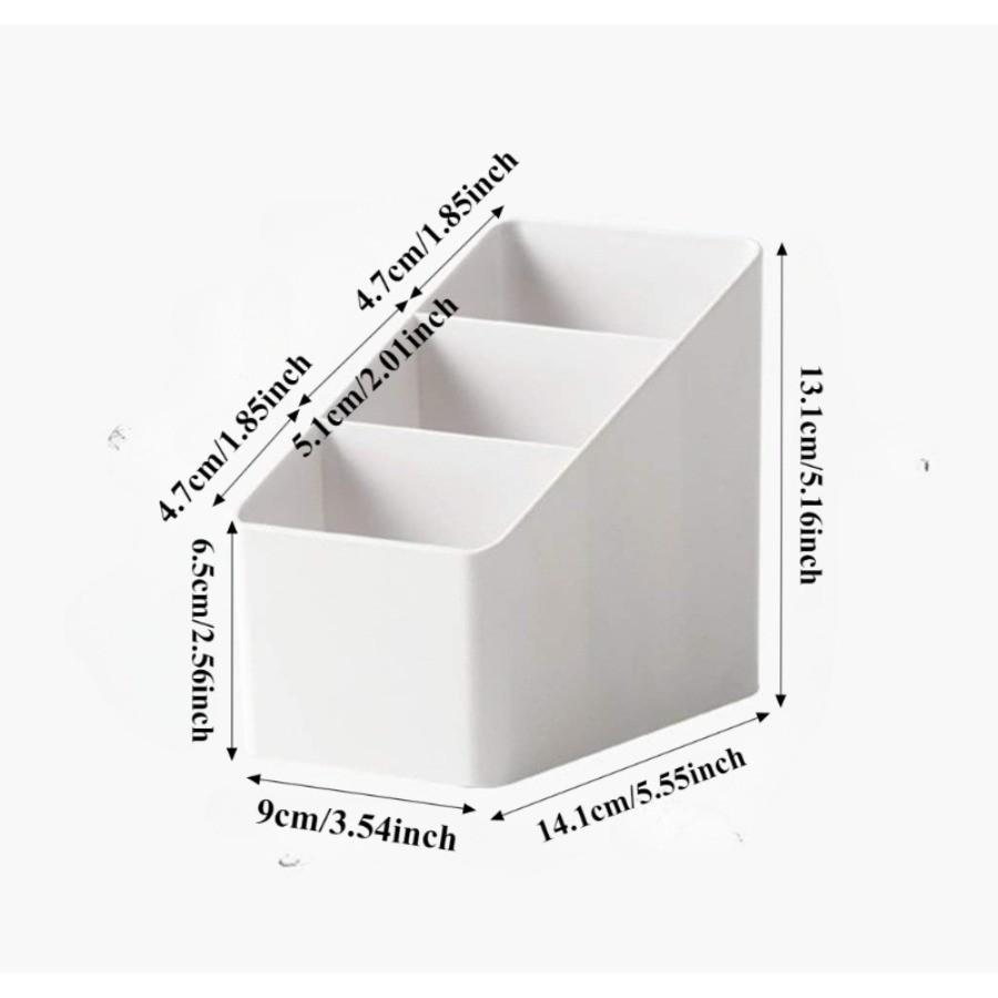 Plastic Desktop Organizer Box, Remote Control Holder & Storage Container, Ideal for Pens, Cards, Phones, Makeup, Office Supplies