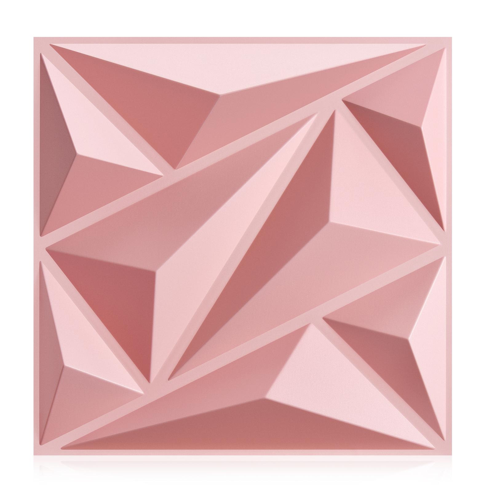 FLOLEOPA PVC Plastic 3D Wall Panels Waterproof Fire Resistant 11.8x11.8 Inches 1mm Thickness Modern Home Decor Ideal for Living Rooms Bedrooms Hotels Offices Game Rooms TV Feature Walls Geometric Patterns Easy Installation