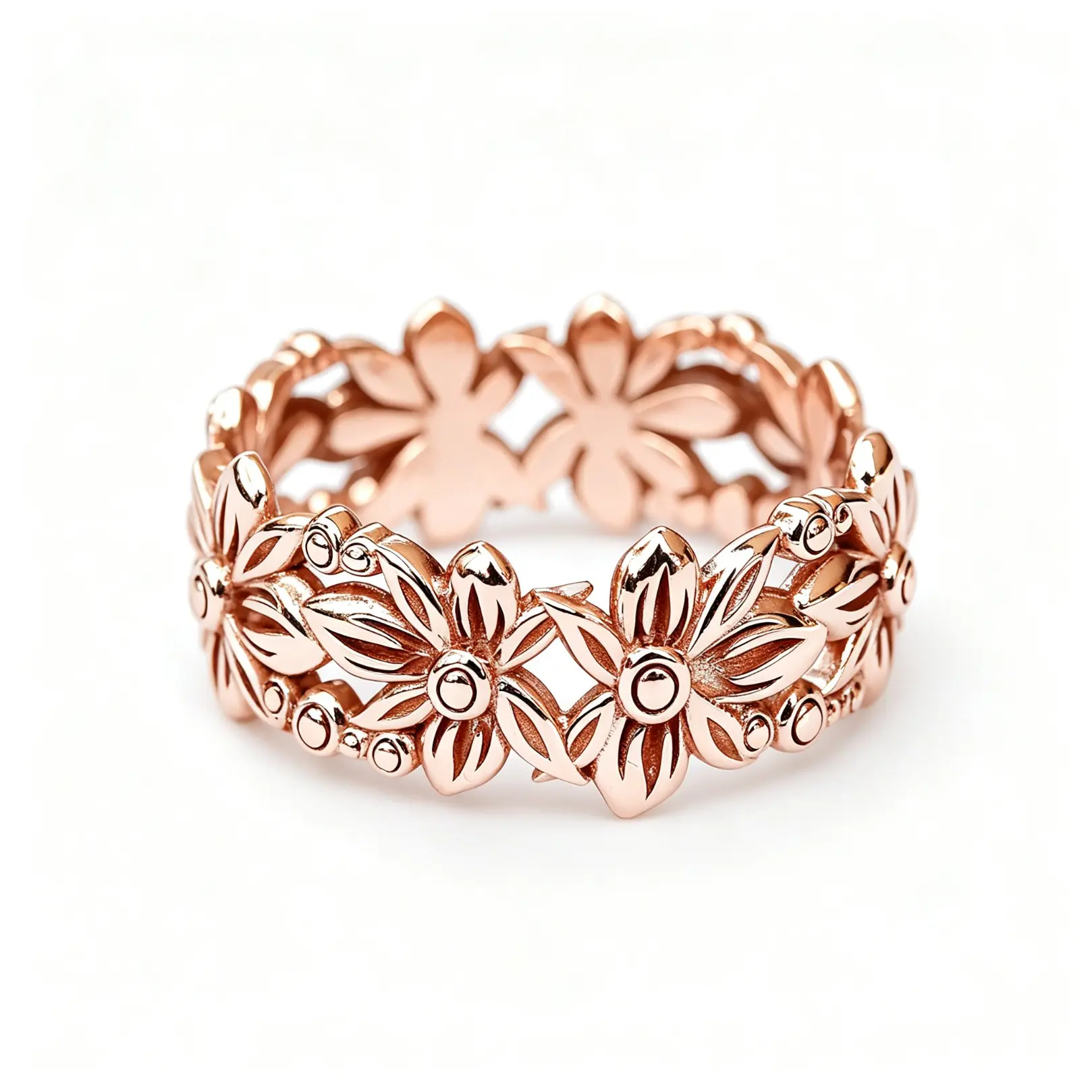 Elegant Flower Design Copper Ring, Fashion Accessories For Women, Trendy Accessories for Party and Daily Life, Statement Rings, Boho Style Rings, Vintage Rings Jewelry, Fashionable Jewelry, Beautiful Rings