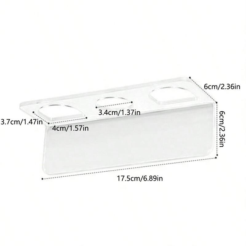 1pc Multifunctional Bathroom Comb Holder Shelf Wall-Mounted Storage Box, No Drilling Required