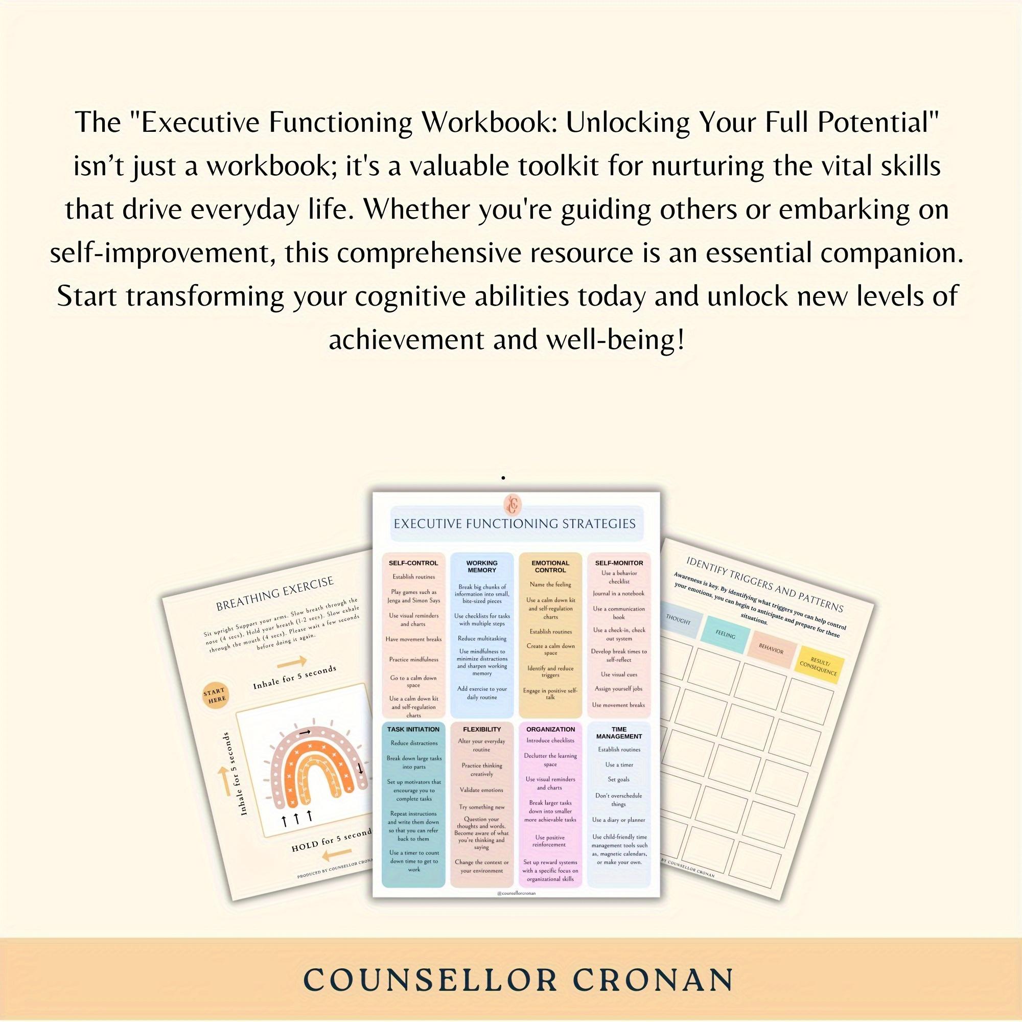 Executive Function Wheel Workbook for Adhd & Autism Strategies, Cbt ...