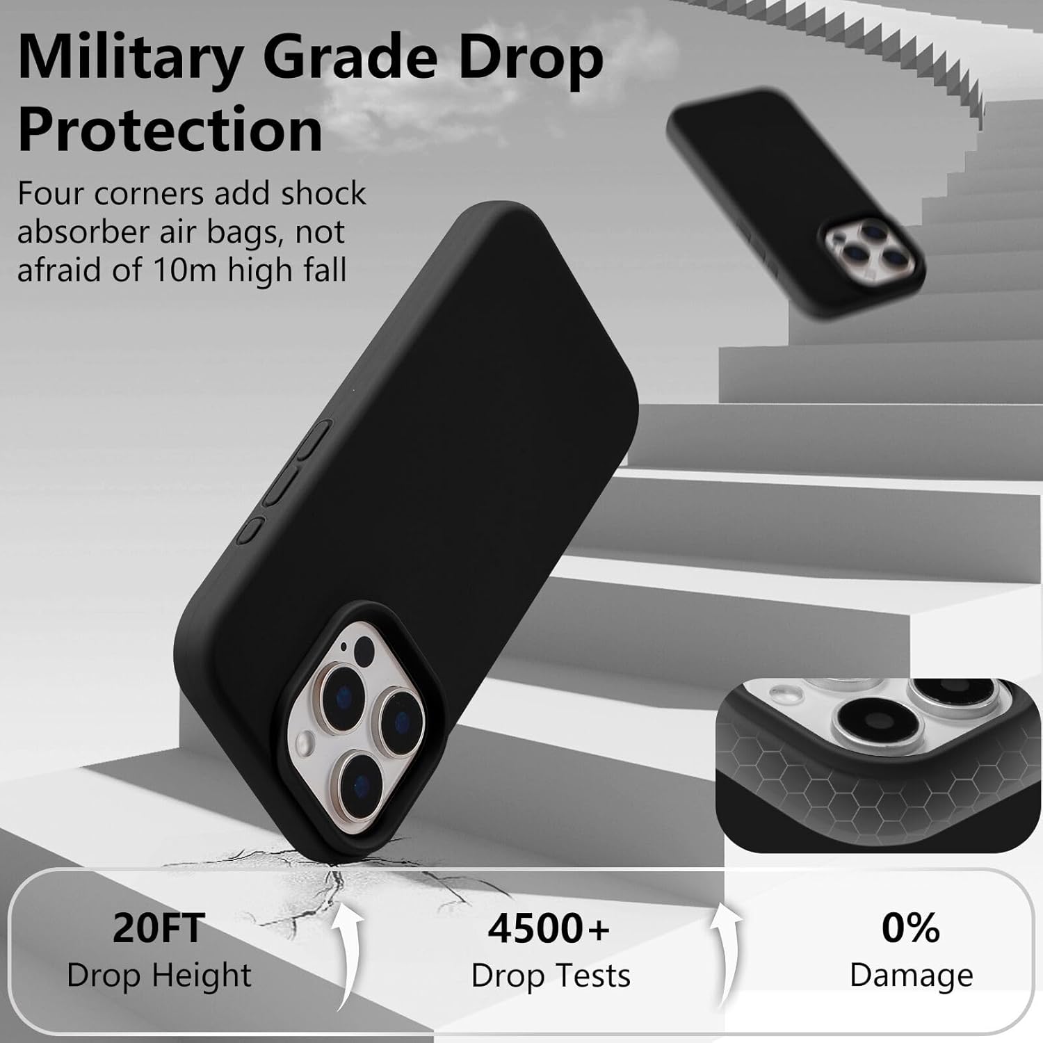 Magnetic Phone Case for iPhone 17 16 15 14 13 12 Pro Max Case, Premium Liquid Silicone Case,[Compatible with Magsafe][Soft Anti-Scratch Microfiber Lining],Slim Thin Shockproof Phone Cases,  Military Grade Drop Protective Cover for iPhone 17 Pro Max