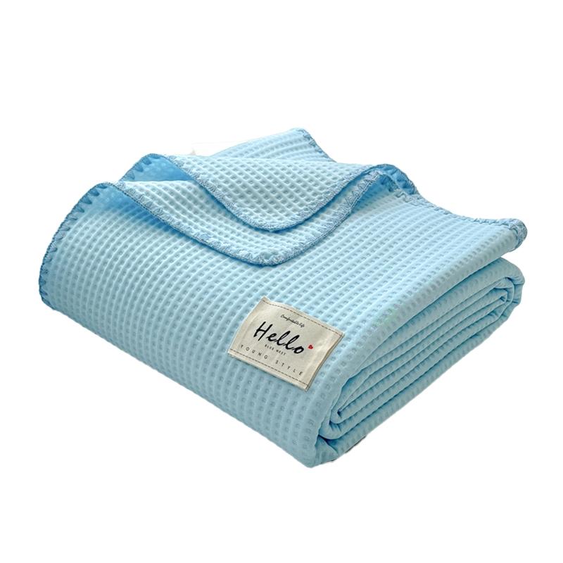 Breathable Waffle Weave Blanket, Lightweight Soft Cool Bed Blanket, Multi-Color Options, Suitable for Bedroom Sofa Travel