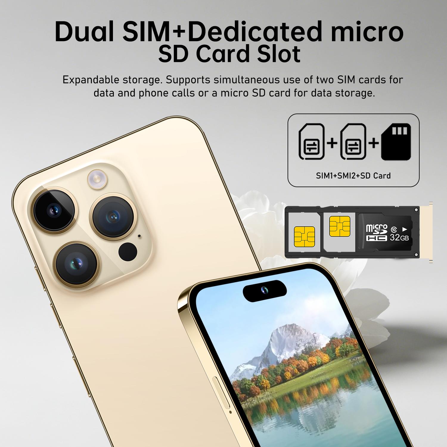 Astarry 16 Pro Max Smartphone, 4g Dual Sim, 6.56-Inch Display, 3gb+64GB RAM, 5+13mp Camera, 4100mah Battery, Android System, Ideal Gift