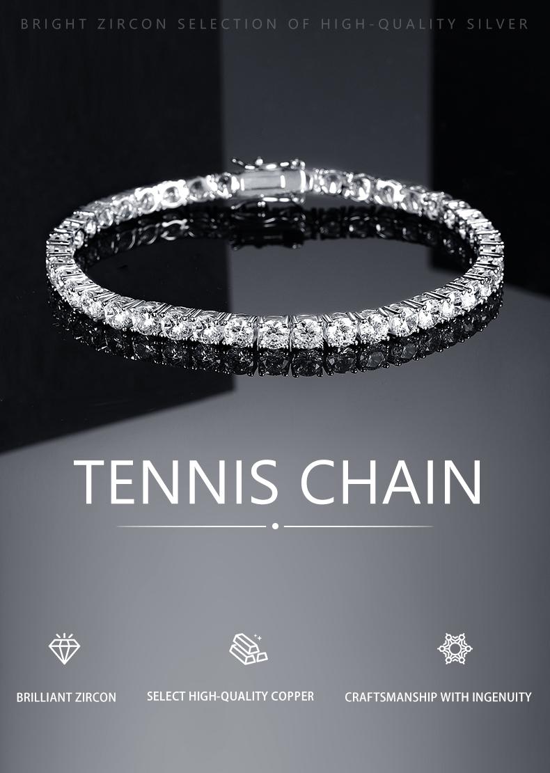 [[5A+ Cubic Zirconia]]  GEMSME 2-6MM CZ Round Cut Waterproof Tennis Bracelet Tennis Anklet Tennis chain for Men Woman Classic Barcelets Anniversary Birthday Engagement Gift High Quality Hiphop Unisex Style