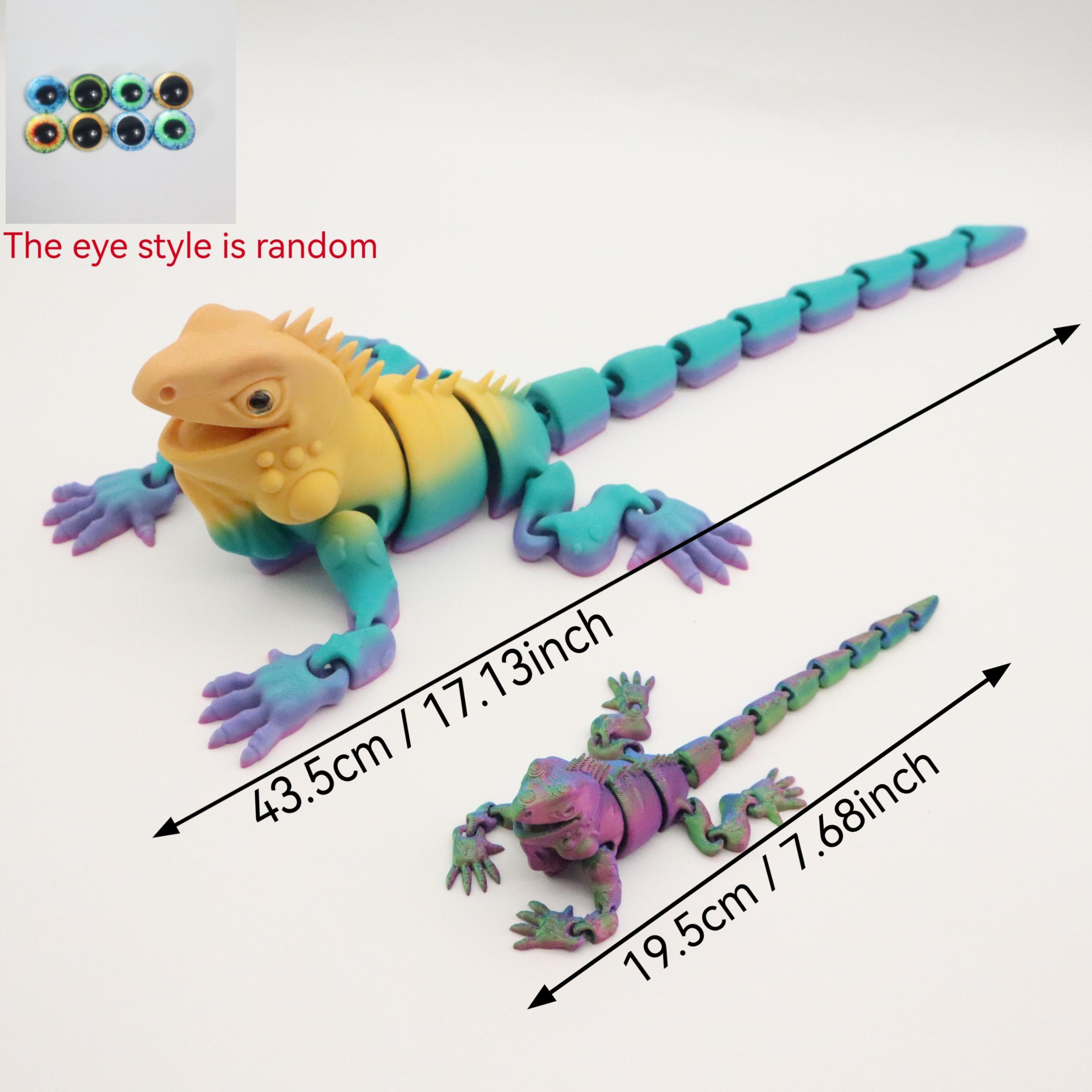 3D Printed Lizard Figurine with Realistic Eyes, Home Decor, Collectible Room Decor, Moving Joints, Perfect Christmas Gift, Party Decoration, Birthday Present #TOP PICKS