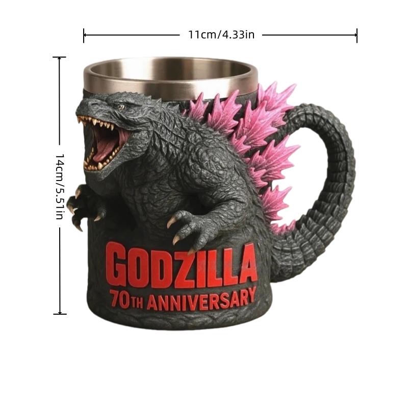 Godzilla 70th Anniversary Resin Mug, Limited Edition Collectible Cup, Durable & Stylish Drinkware, Perfect Gift Idea for Fans