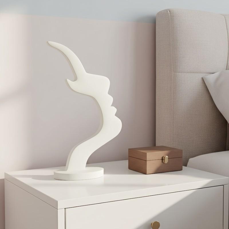 Modern Curved Glasses Stand, Elegant Side Face Holder, Minimalist Design, Protective Glasses Case for Desks or Nightstands, Thin