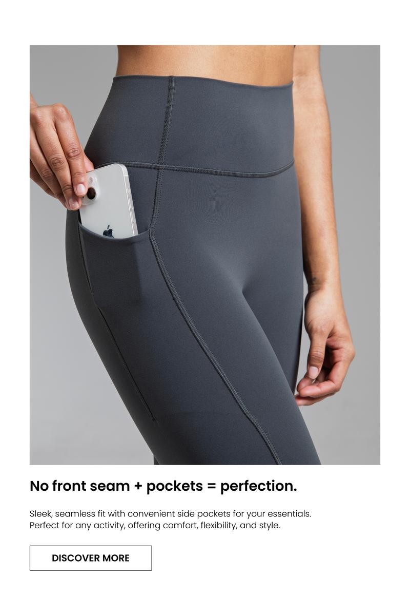 Colorfulkoala Women's High Waisted No Front Seam Workout Leggings w/Pockets 25"/28"