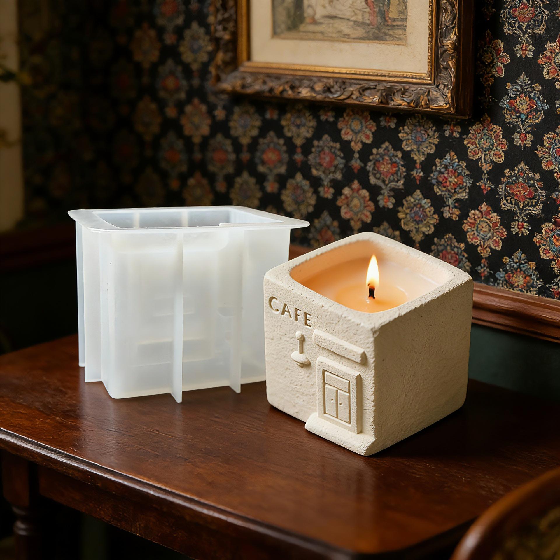 House modeling silicone mold multifunctional DIY handmade mold plaster flower pot pen holder candle cup creative desktop storage decoration food grade silicone high temperature resistant and easy to release handmade lovers must