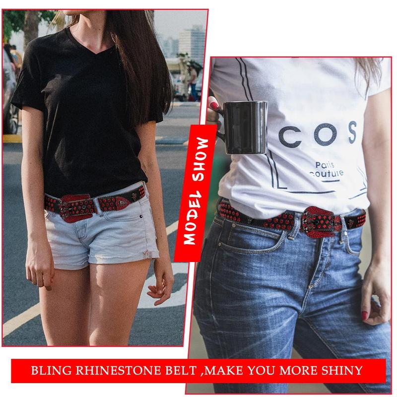 （All handmade）Men's Multicolor Skull Buckle Leather Belt Y2K Gothic Skull Belt for Men & Women | 2025 Edgy Rhinestone & Rivet Designer Belt - Wide Waist Strap for Autumn Parties, Halloween Costumes and Daily Streetwear