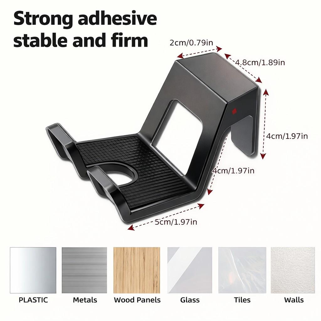 Universal Game Controller Wall Mount Holder, 2-Pack Adhesive Gamepad Storage Organizer, Fits Ps5/ps4/switch/xbox-One, Space-Saving Design