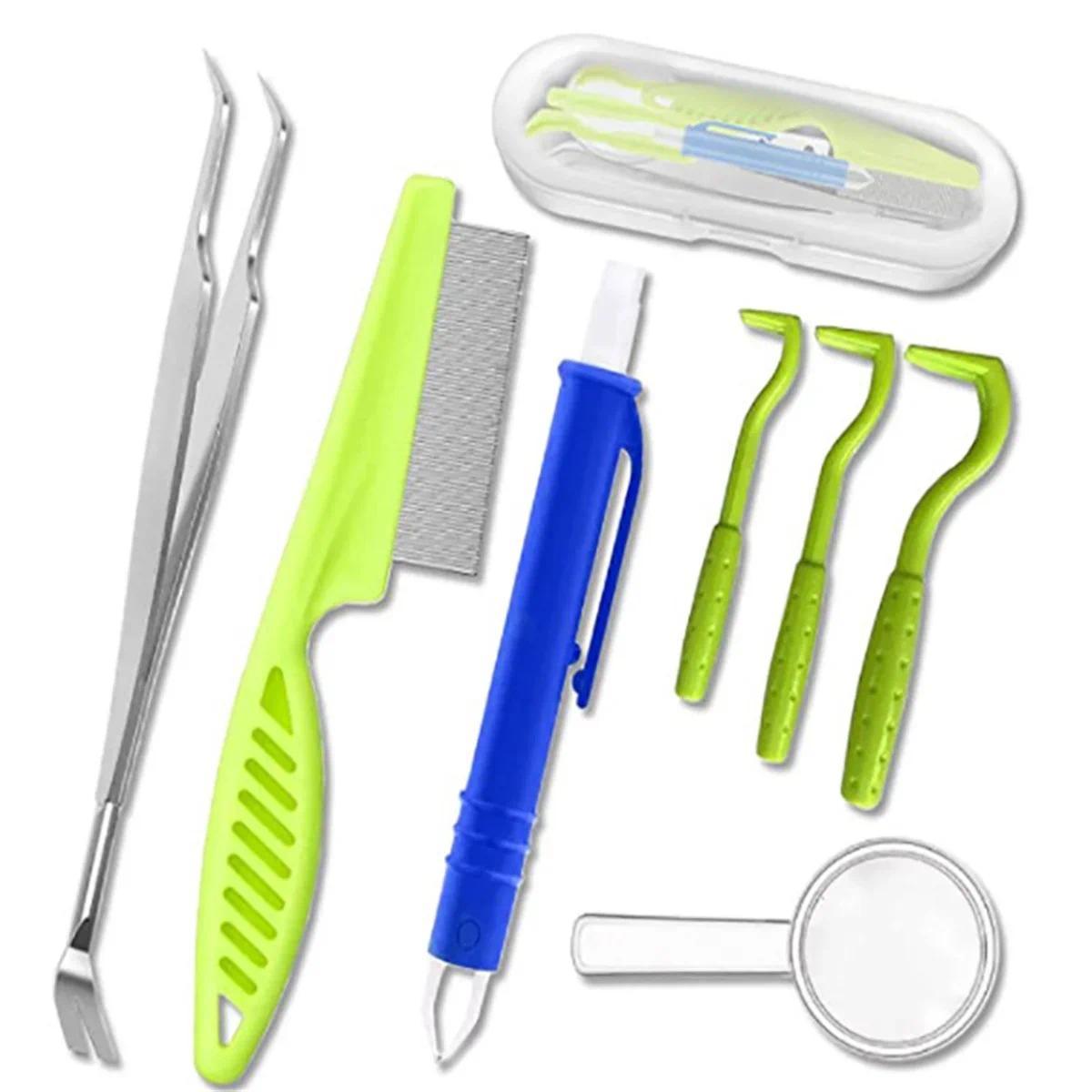 Lice removal tools include lice tweezers, flea combs, magnifying glasses, and dog lice removal tools. Lice removal tools are suitable for dogs, cats, and pet lice combs
