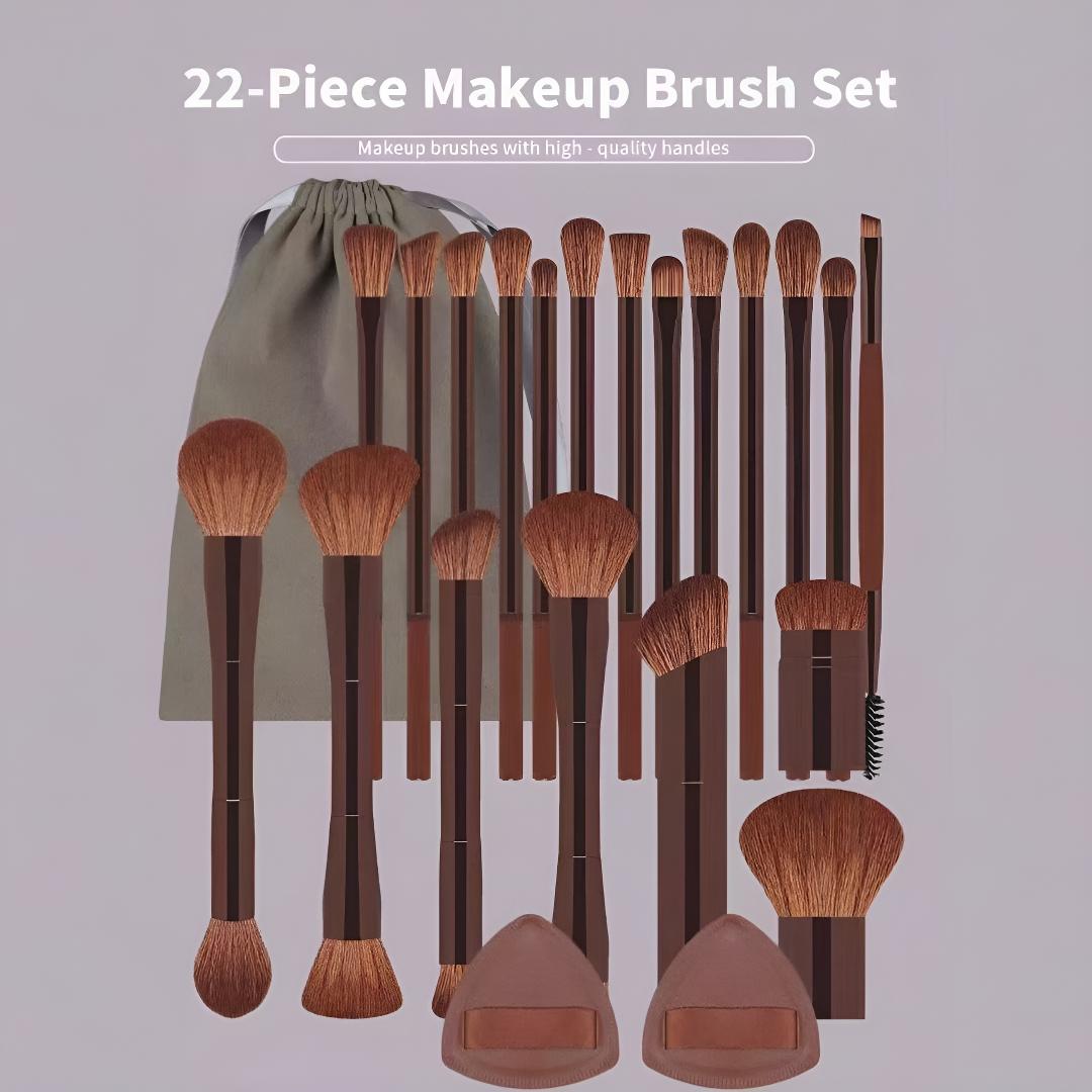 20-Piece Aluminum Makeup Brush Set with Foundation Brush, Powder Brush, Blush Brush, Eyeshadow Brush, Concealer Brush, Highlighter Brush, Makeup Brushes Set, Cosmetic Brushes