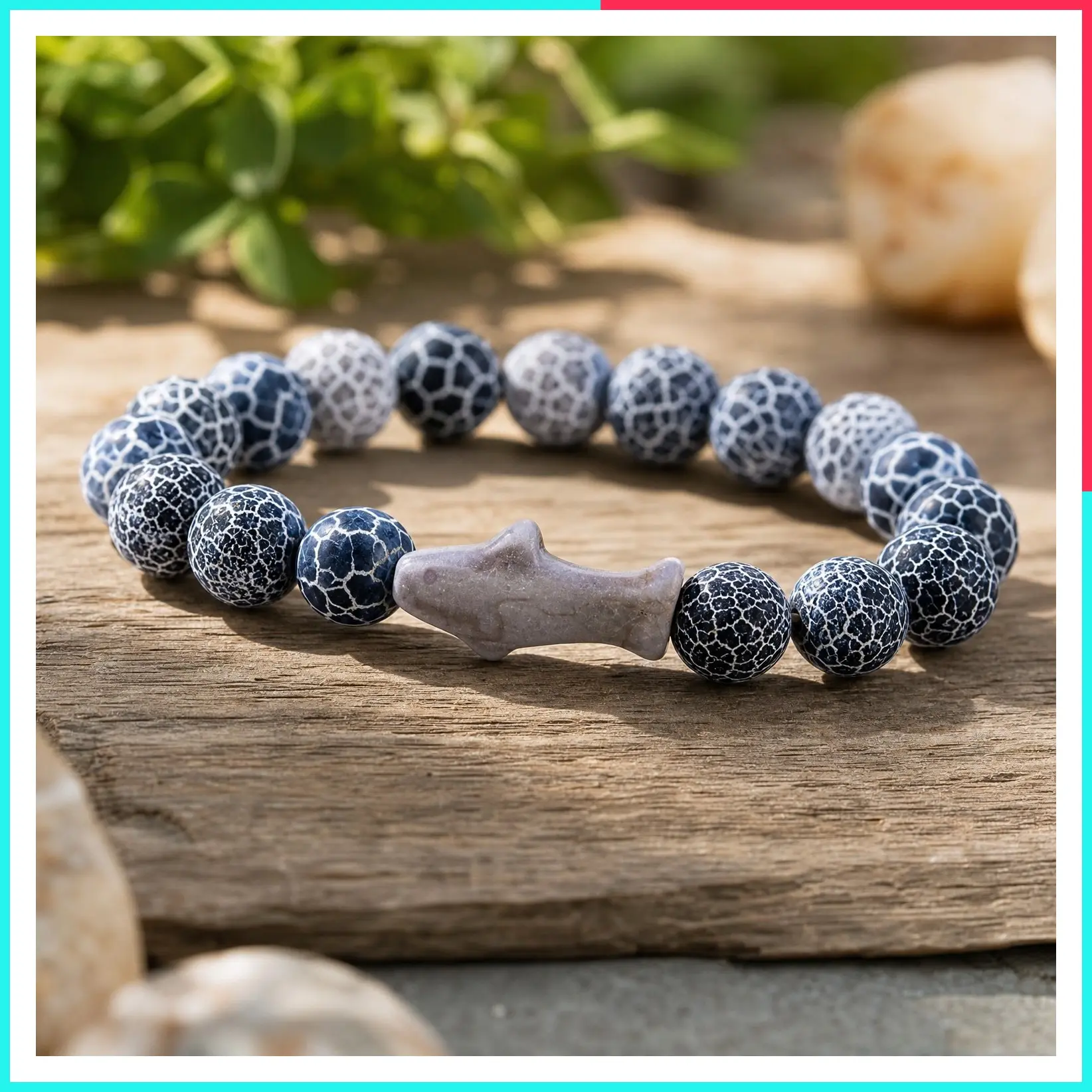 Shark Tracking Bracelet – Track a Real Shark's Journey – Supports Wildlife Conservation – Elastic – Interactive Mobile App Map – Unisex Ocean Conservation Gift