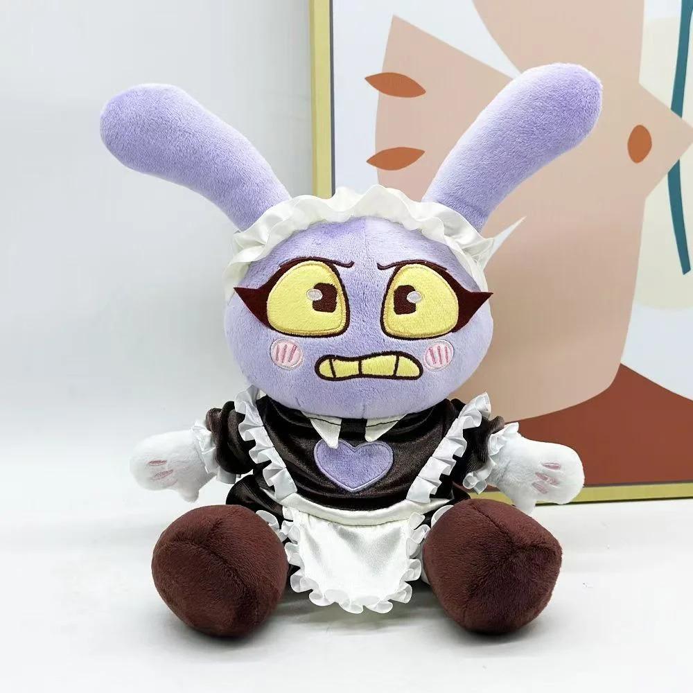 25cm Cute Maid Outfit Rabbit Plush Doll Soft Fluffy Stuffed Bunny Toy Bedroom Decor Birthday Gift For Teen Girls