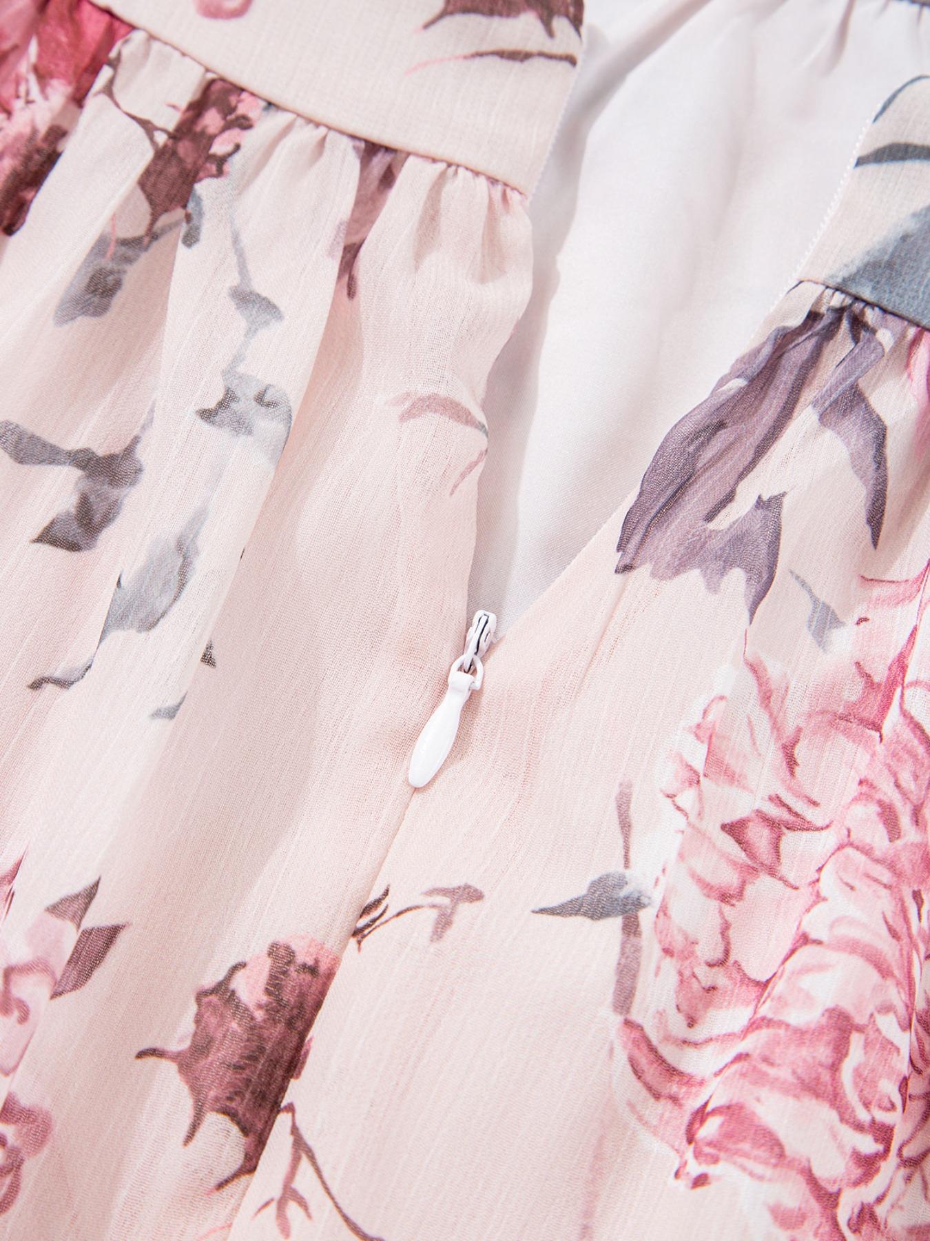 Elegant Feminine Floral Formal Ruched Backless Dress, Summer Women's Sleeveless High Waist Long Gown, Wedding Party Bridesmaid Dress