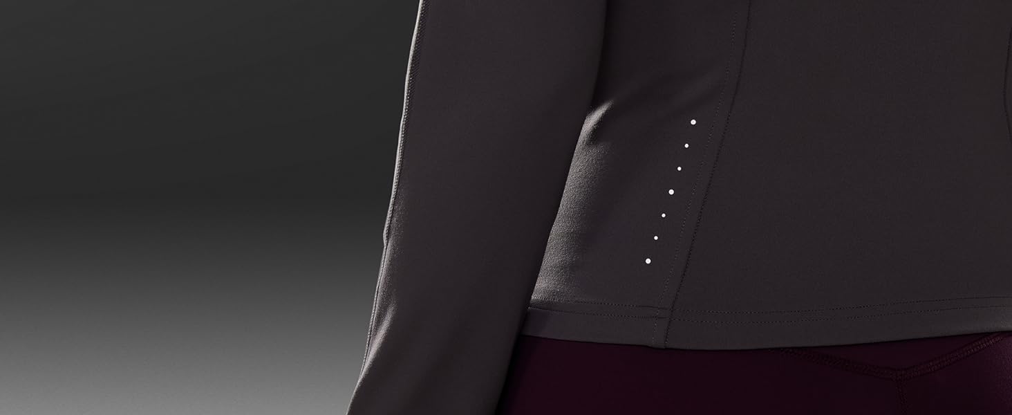 CRZ YOGA Butterluxe Womens Cropped Slim Fit Workout Jackets - Weightless Track Athletic Full Zip Jacket with Thumb Holes