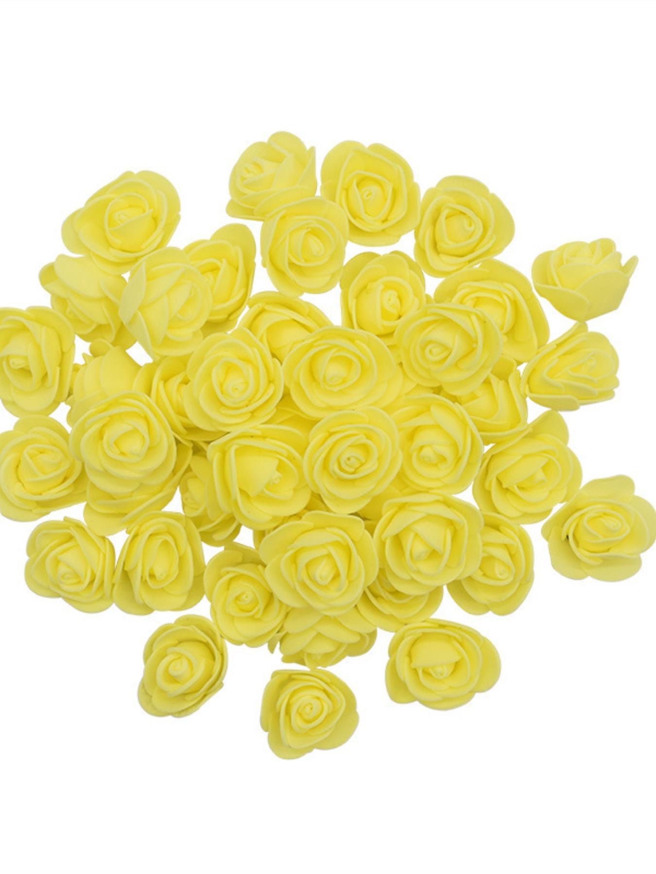 50pcs PC Rose Foam Flower Heads, Wedding Candy Box Decoration Accessories, Realistic Fake Flowers for Party Decorations