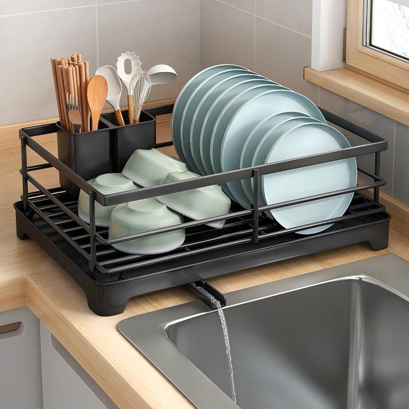 Multifunctional Kitchen Storage Rack, Thick Metal Sink Drainage Holder, Bowl and Plate Organizer, Dish Drying Organiser, Durable and Space-Saving Design
