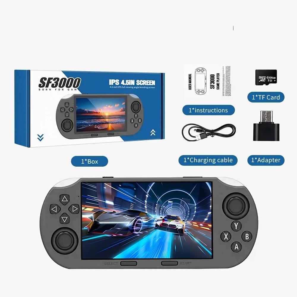 Portable Retro Game Console, 4.5-Inch IPS Screen, Mp4 & E-Book Combo, 3000mah Long Battery, OTG Function, Ideal Gift for Adults