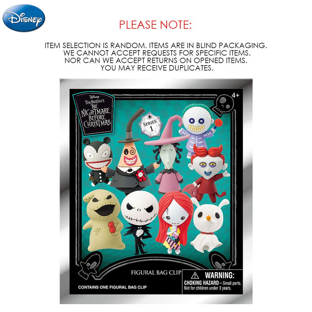 L-Disney Officially Licensed Nightmare Before Christmas Series Blind Bags Surprise Bags Lucky Bags Surprise Figural Keychains Keyring Random One Christmas Halloween Gifts