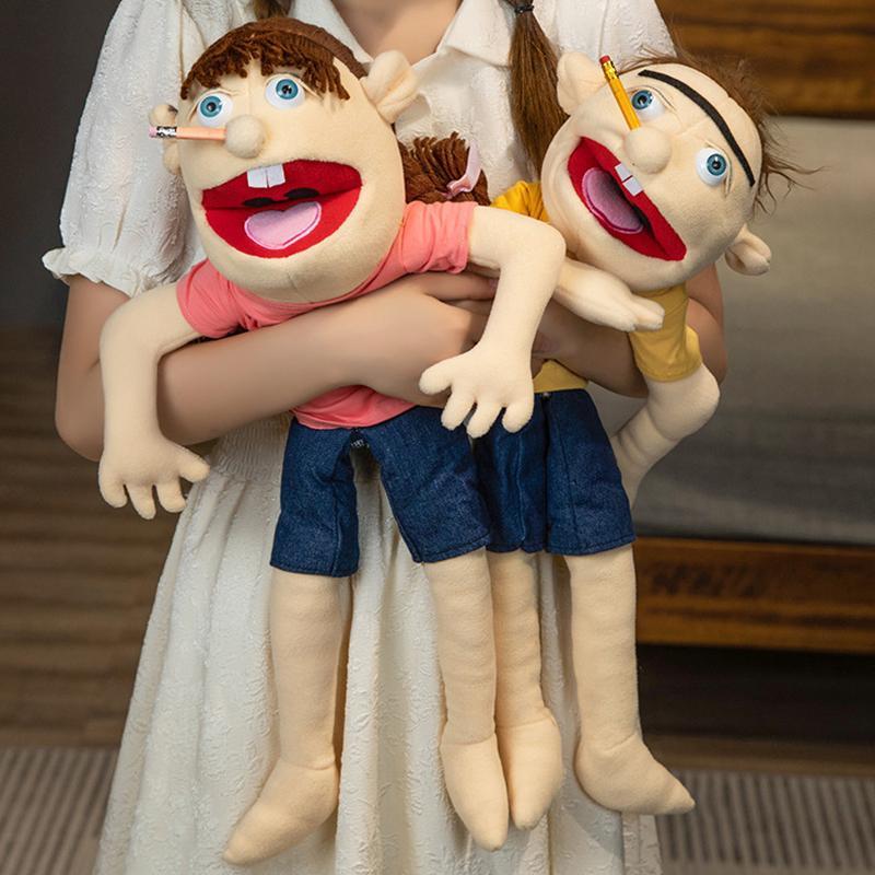 Family Hand Puppet Pet Booger Feebee Rocker Zombie Dad Mom Chef Price Police Junior Joseph Cody Penolope Open Mouth Muppet