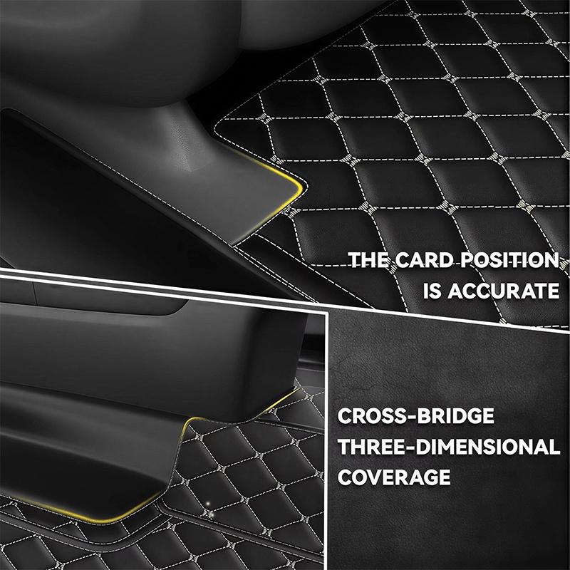 For BYD Seal 06 EV/DM-i PU leather left-hand drive car floor mat, 360 degree protection, car interior accessories, suitable for heavy weather, quick disassembly, cleaning and installation for daily use Automotive floor mats