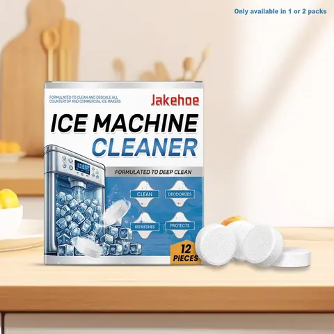 Jakehoe Ice Maker Cleaning Tablets, Gentle Kitchen Household Cleaner, Removes Limescale & Odor, Care for Your Ice Maker, Essential Home Appliance Accessory