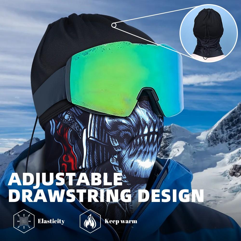 Winter Thickened Warm Head Cover, Multi-Function Face Mask Scarf Hat, Stylish Print Balaclava for Outdoor Sports Ice Fishing Cycling Hiking Skiing