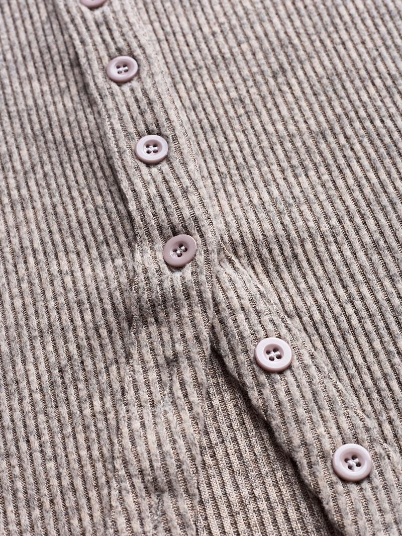 Women's Autumn Winter 2-Piece Set, Casual Round Neck Knitted Cardigan with Buttons & Loose-Fit Pants